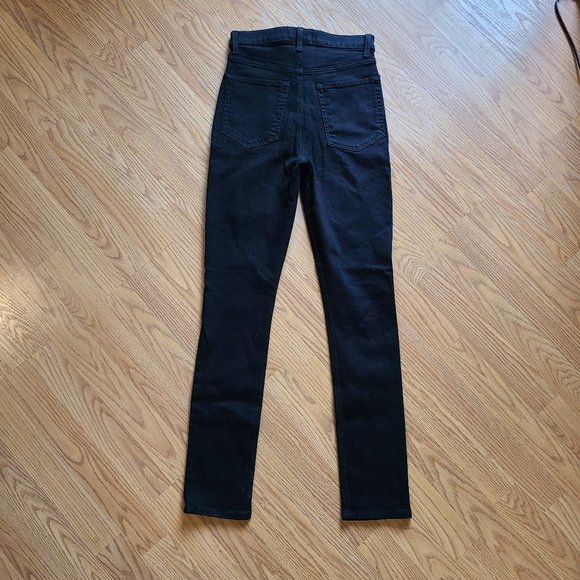 NEW NWOT! REFORMATION ULTRA HIGH SKINNY JEANS black organic cotton denim sz 26 - Picture 4 of 8